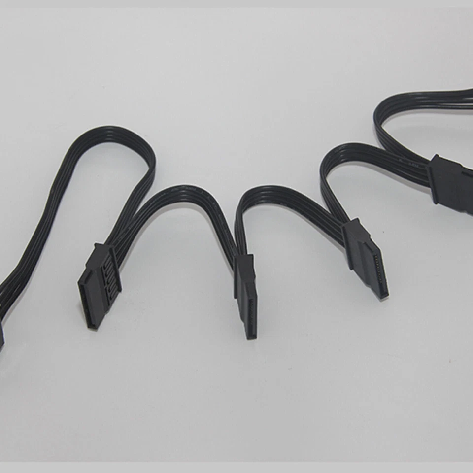 4pin IDE 1 to 5 SATA 15Pin Hard Drive Power Supply Splitter Cable Cord Line Kit - Image 4 of 4