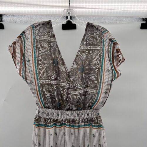 Millenium Women's Short Sleeve A-Line Maxi Dress Multicolor Print Size Small - Picture 2 of 9