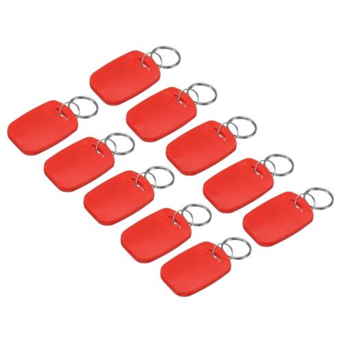 12 pièces porte-clés RFID double fréquence en lecture seule proximité IC/ID étiquette rouge - Photo 1/7