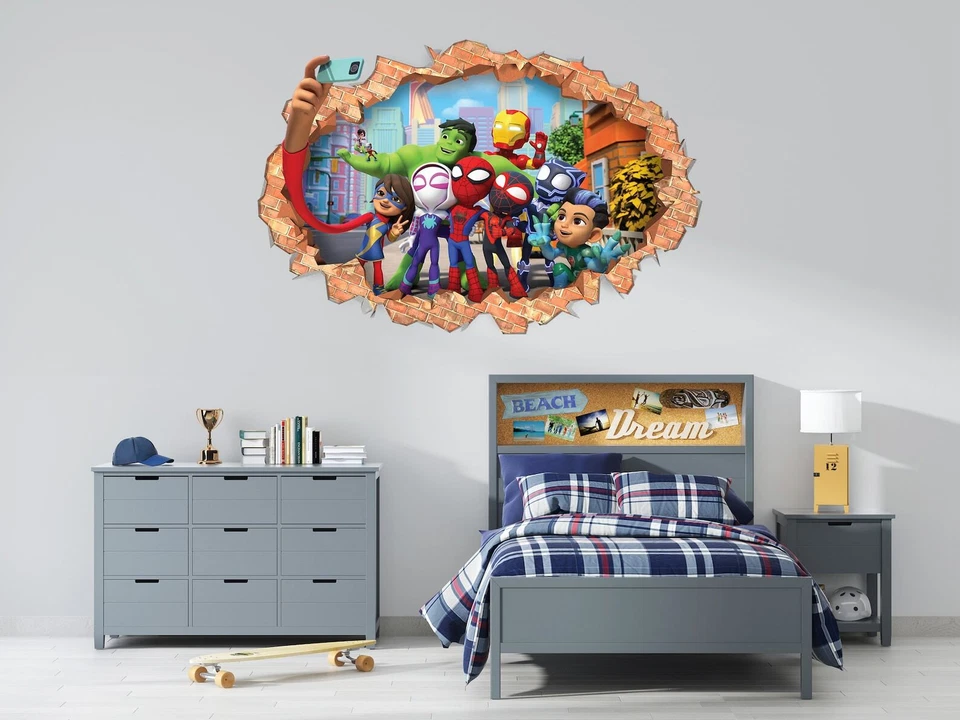Superhero Children's Popular Characters Room Decorations Removable Repositionabl - Image 3 of 3