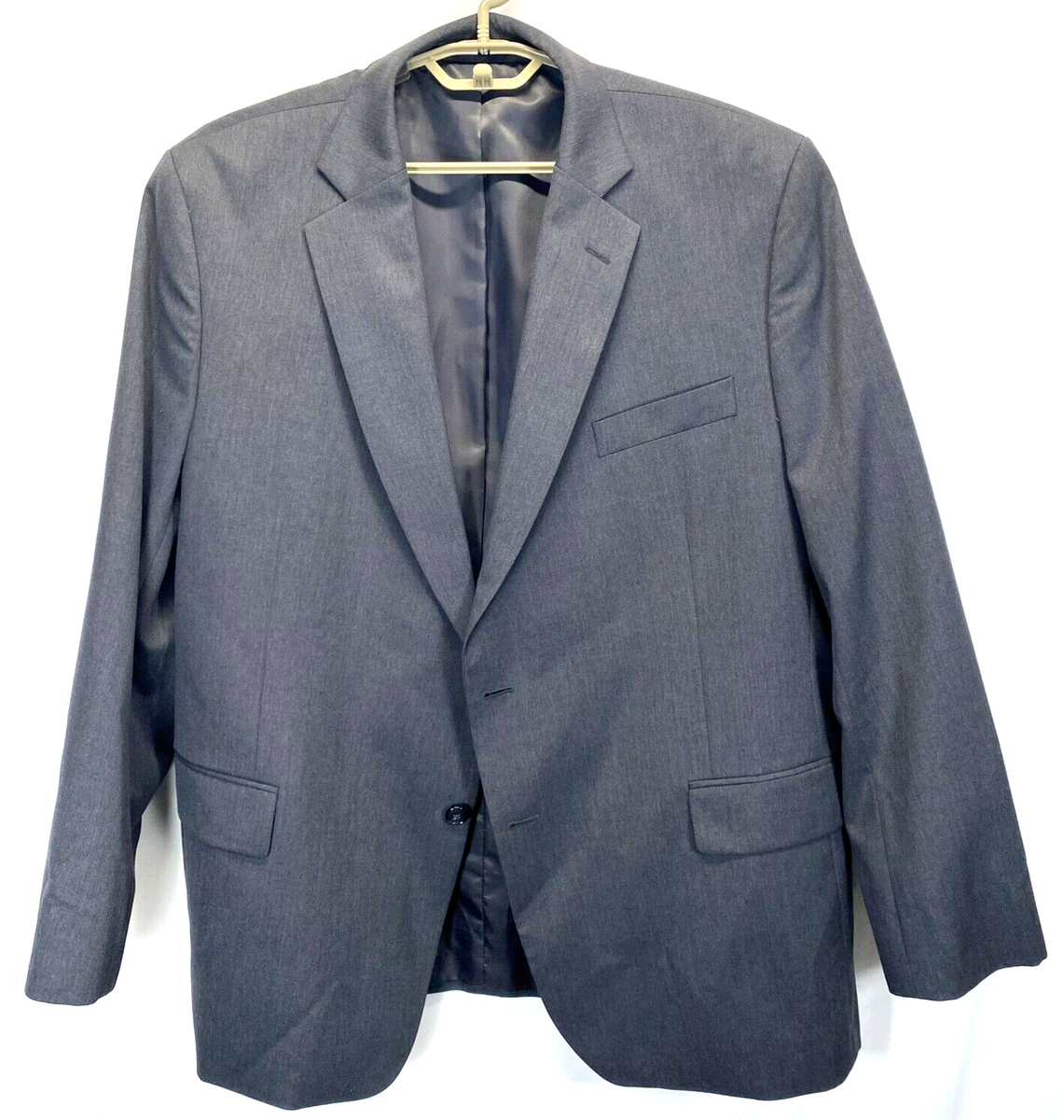 Stafford Classic Fit Travel Suit Separates Button Gray Wool