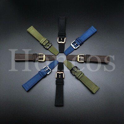 20-22 mm Canvas Leder Armband Band passend für Breitling Super Ocean Heritage Avanger