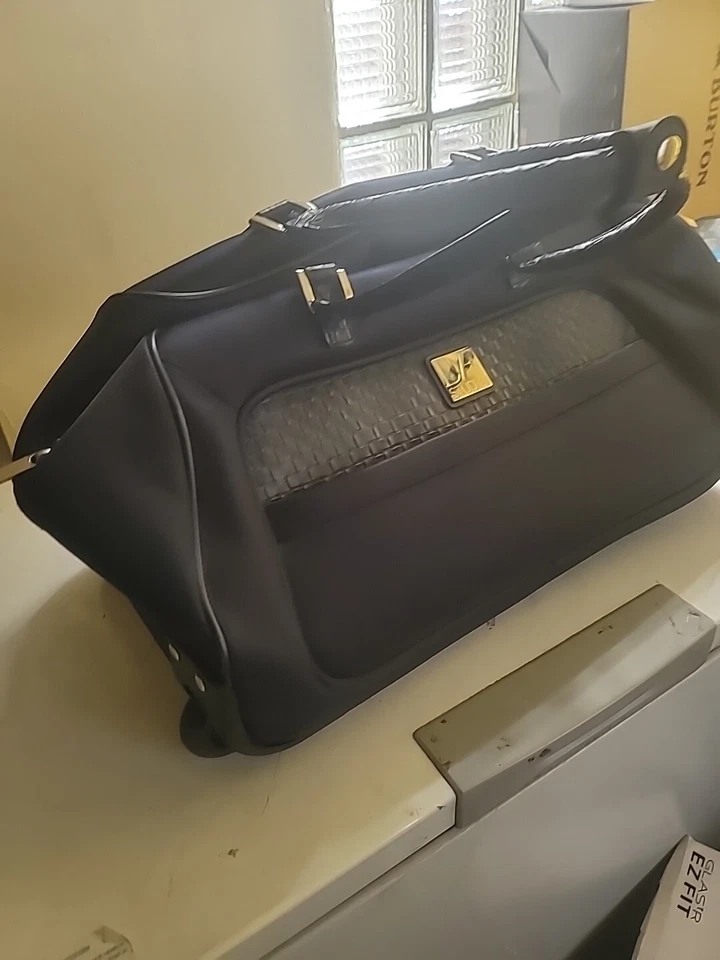 Bolsa de viaje Diane Von Furstenberg azul marino, asa extraíble, ruedas, equipaje DVF Foto 3 de 4