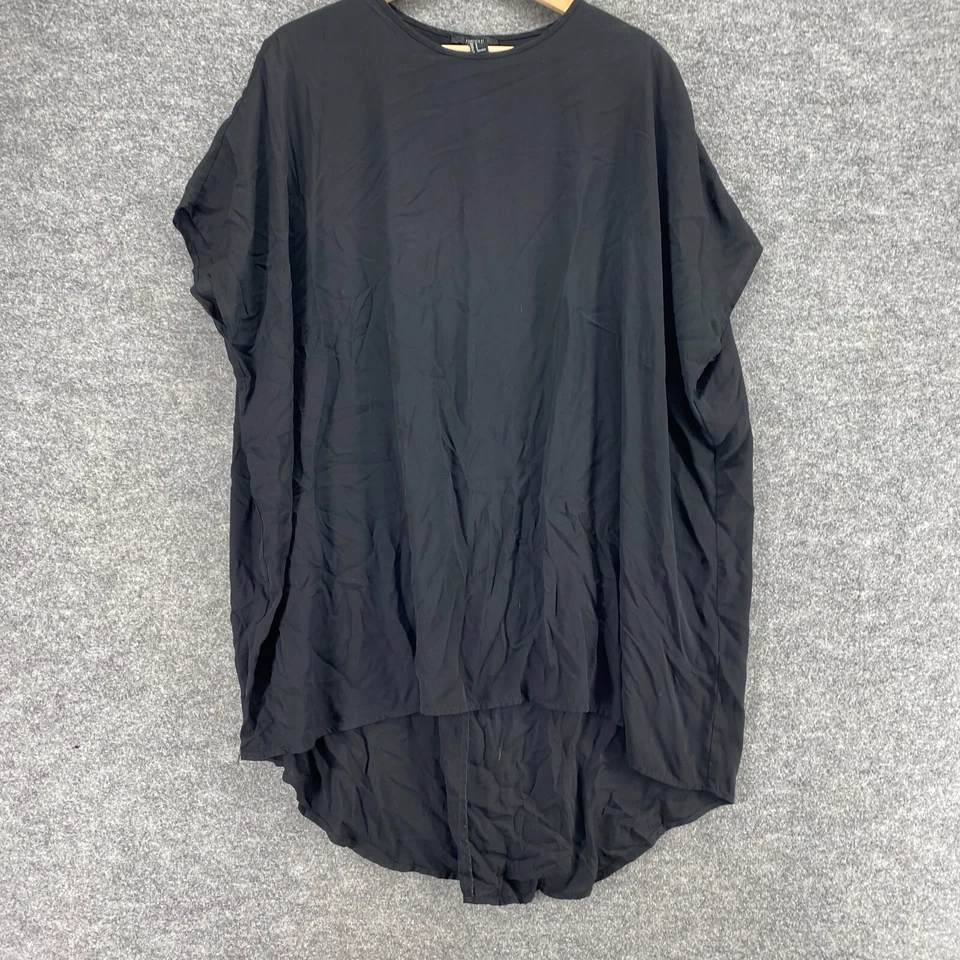 Camiseta Forever 21 Mujer S Pequeña Negra Cuello Redondo Manga Corta Pullover Informal Foto 4 de 4