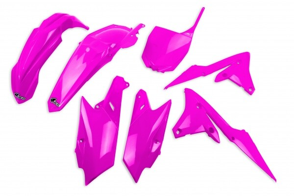 Set Plastics Motorradverkleidungen Yamaha YZF 250 2014 - 2018 450 2017 Fuxia Ufo-image
