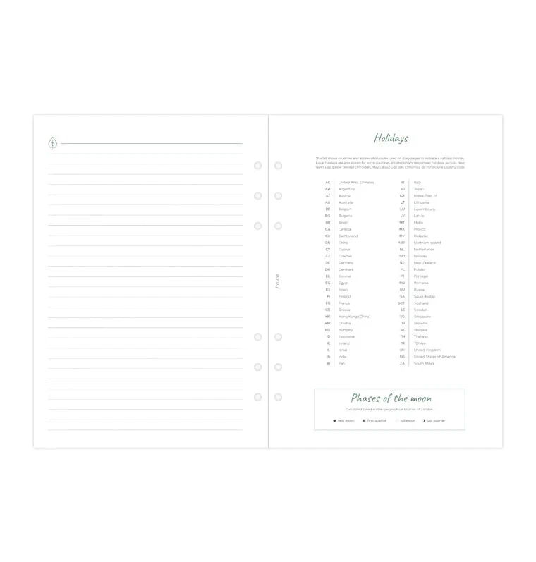 Filofax Ringbuch 24-68295 Kalendereinlage ECO A5 1Woche/2Seiten mehrspr 2024 neu - Bild 4 von 4