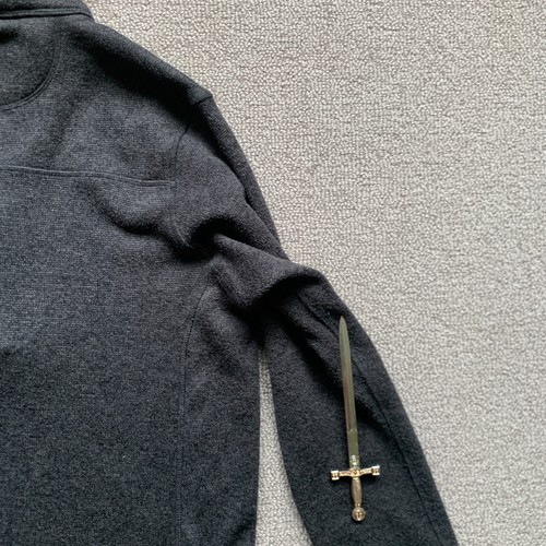 Woolrich Sweater Adult M Gray Half Zip Fleece Gray Long Sleeve High Neck Men - Picture 12 of 13
