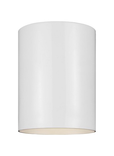Cylinders Outdoor Ceiling Light in White