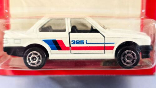 Vintage Majorette BMW 325i / #229 / Black, Blue, Red Tampo / Made in France