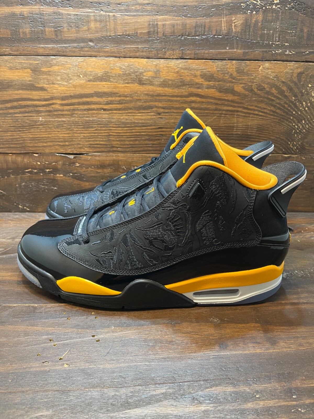 Nike Air Jordan Dub Zero Black Taxi Yellow 311046-017 Men's Shoes NEW