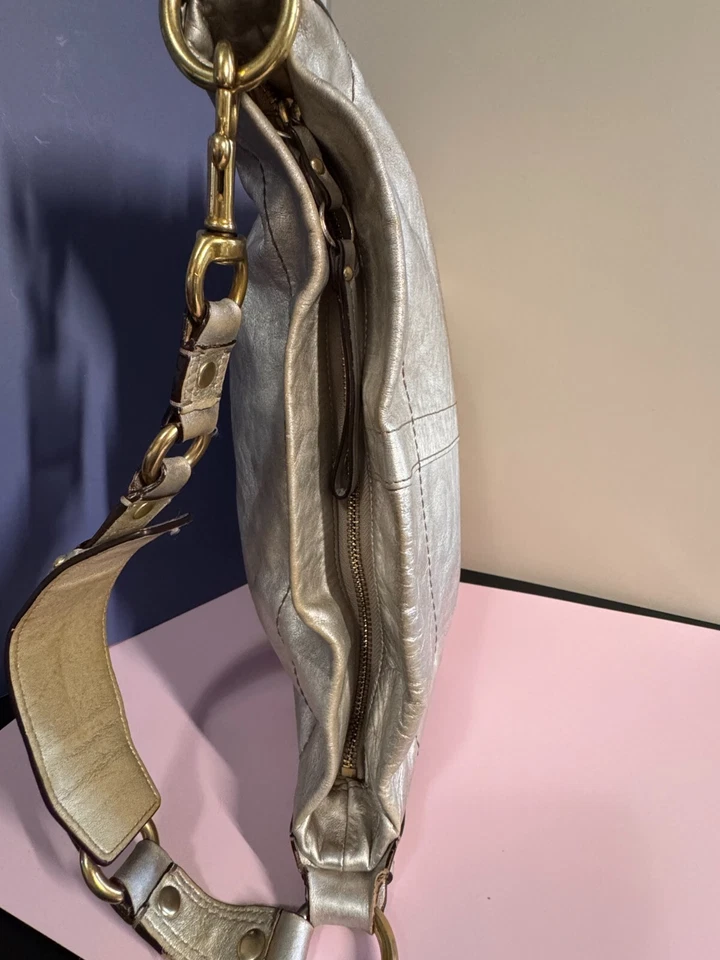 RARO BOLSO DE HOMBRO COACH METAL ZOE HOBO TOTE #11870 Foto 4 de 4