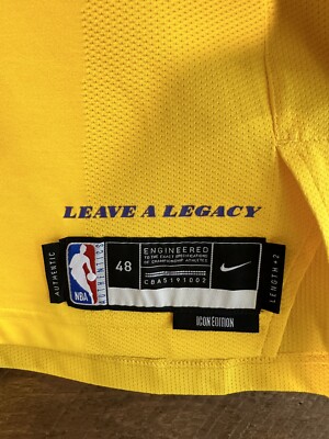 Lebron James #6 Authentic Nike Icon Edition Lakers Jersey