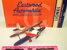 Lionel Eastwood Lionel Beechcraft D-17 "Staggerwing" Coin bank die-cast
