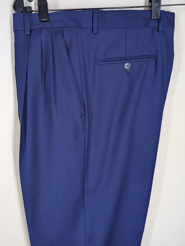 Kayani Uomo Italy Double Breasted Wool Suit Pleated Pants Fit 41 Sh -NEAR MINT - Picture 9 of 14