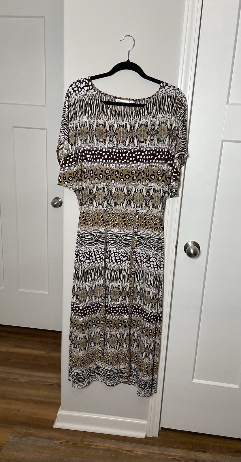 Rafaella Plus Multicolor Split Sides Gathers At W… - image 1