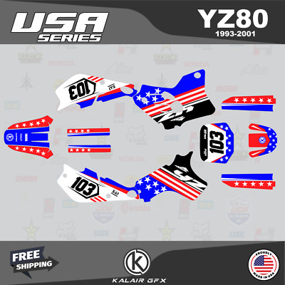 Graphics Kit for Yamaha YZ 80 (93-01) YZ80 USA Series - Blue