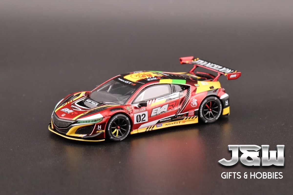 Pop Race Honda NSX GT3 EVO23 Red Chrome 1/64 | eBay