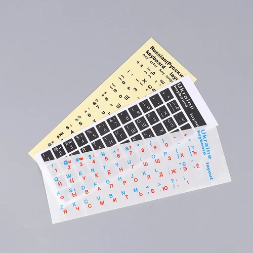 Ukraine Language Keyboard Sticker Black/Clear Background Letters For PC Laptop