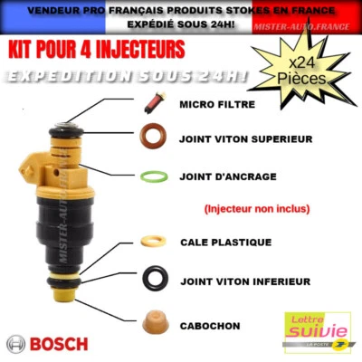 KIT REPARATION JOINT 4 INJECTEUR ✅PEUGEOT 205 309 GTI CTI 1.6 1.9 16S BOSCH -FR