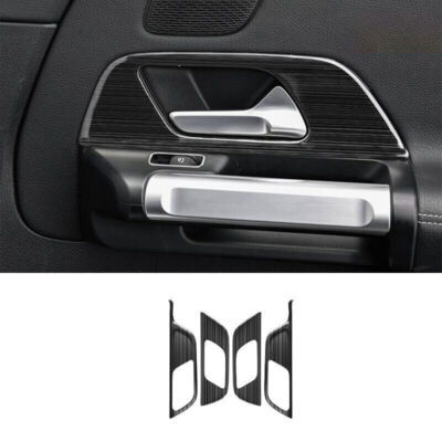 Inner Door Handle Frame Trim 4PCS Fit For Benz GLB W247 2020-2022 Black Titanium
