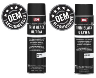 SEM 49143, Trim Black Ultra Satin, Aerosol (2 Pack)