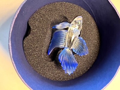 BLUE Swarovski SIAMESE FIGHTING BETA FISH: 7644 000 005; Item