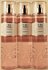 QTY 3 - Bath & Body Works PURE WONDER Fine Fragrance Body Mist Spray 8Oz