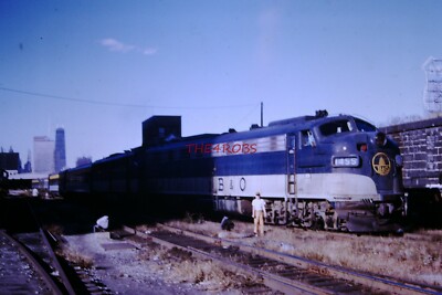 Original 1971 B&O James Riley Passenger Train Chicago Slide #4231