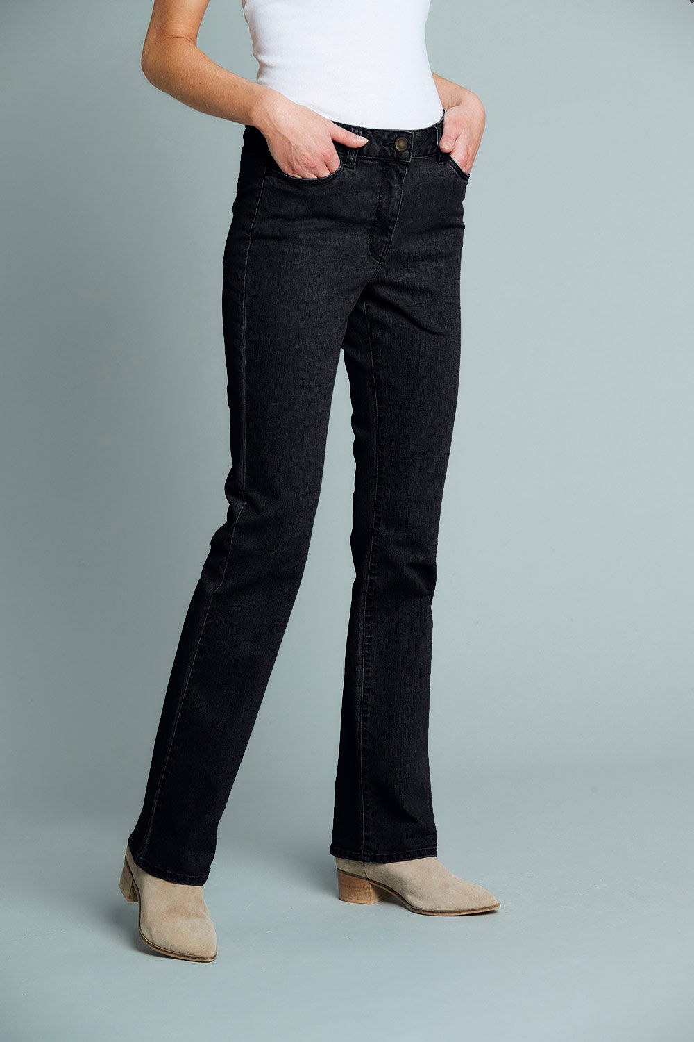 Ex Bonmarche Boot Cut Elastic Waist Betty Jeans Range Various Lengths ...