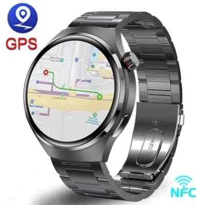 GT4 PRO Waterproof Smart Watch NFC GPS Tracker AMOLED Bluetooth Call Men Women
