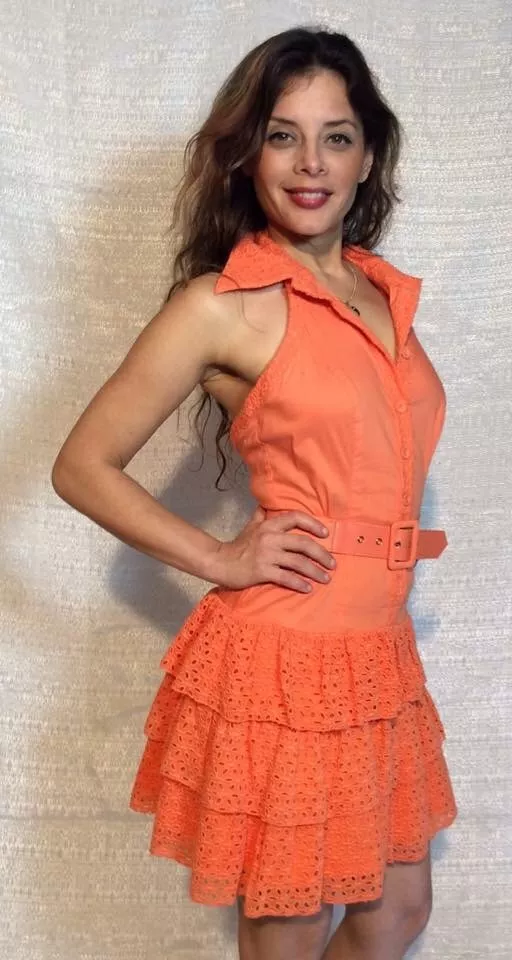 Bebe orange dress outlet