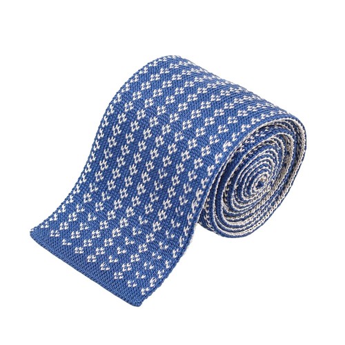 E Marinella Napoli Men Purple Blue Print Pointed Silk Neck Tie