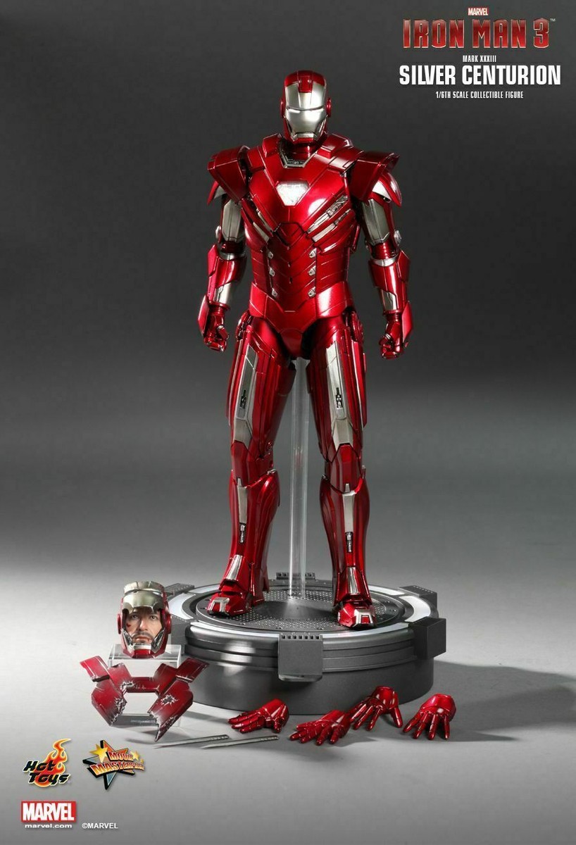 UPS 1/6 Hot Toys Mms213 Marvel Iron Man 3 Silver Centurion Mk33