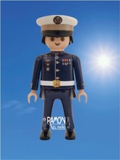 Custom Playmobil Armada Española oficial militar marina uniforme gala rango azul