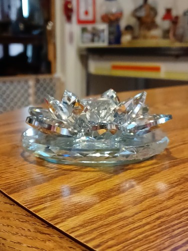 Sagebrook Home Glass Trinket Box Lid Clear With Faceted ~ Lid Only - Picture 2 of 10