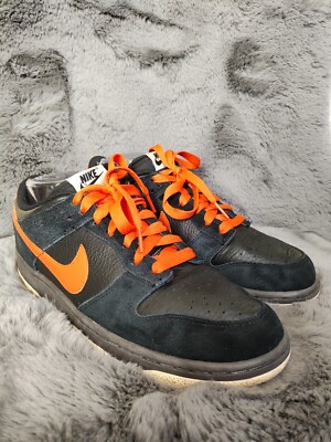 Nike Dunk Low 2008 Men Sneakers 10 Black Team Orange Suede