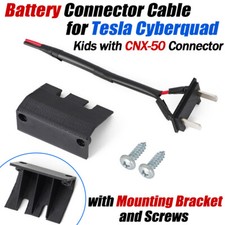 For Tesla Cyberquad Kids Battery Kit with CX-50 DJ7021 Power Connector w Bracket