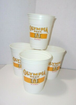 4 Vintage 1970 s 80 s Olympia Beer Plastic Drink Cups
