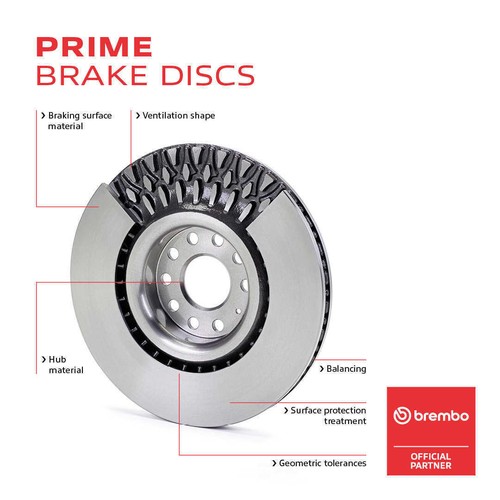 Disc Brake Rotor-Premium UV Coated OE Equivalent Rotor Brembo 09.A828.21 - Picture 5 of 9