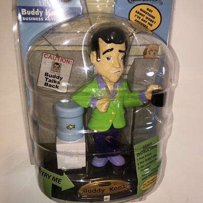 NIB Buddy Kool Unsound Advice Talking Office Business Advisor Toy Figure Works!
