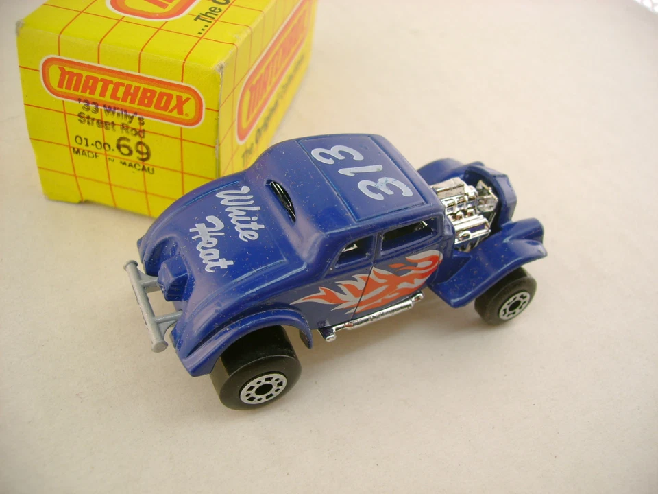 1983 MATCHBOX SUPERFAST 69 BLUE '33 WILLY'S STREET ROD 313 WHITE HEAT NEW IN BOX - Image 2 of 4