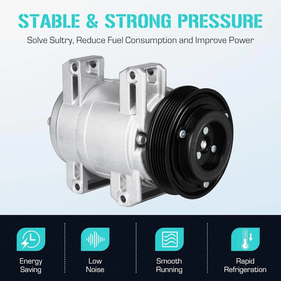 Compressor CA com embreagem para Nissan Rogue 2008-2013 Rogue Select 2014-2015 L4 2.5L - Imagem 4 de 4