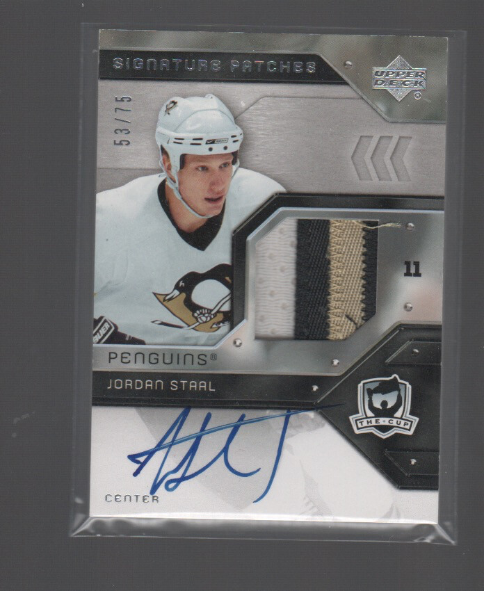JORDAN STAAL 2006-07 UPPER DECK THE CUP SIGNATURE PATCHES JORDAN STAAL 2006-07 UPPER DECK THE CUP SIGNATURE PATCHES