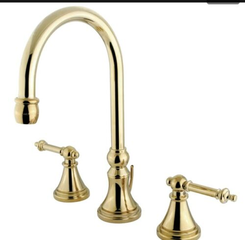 Kingston Brass KS2982TL 8 in. Widespread Bathroom Faucet Polished Brass