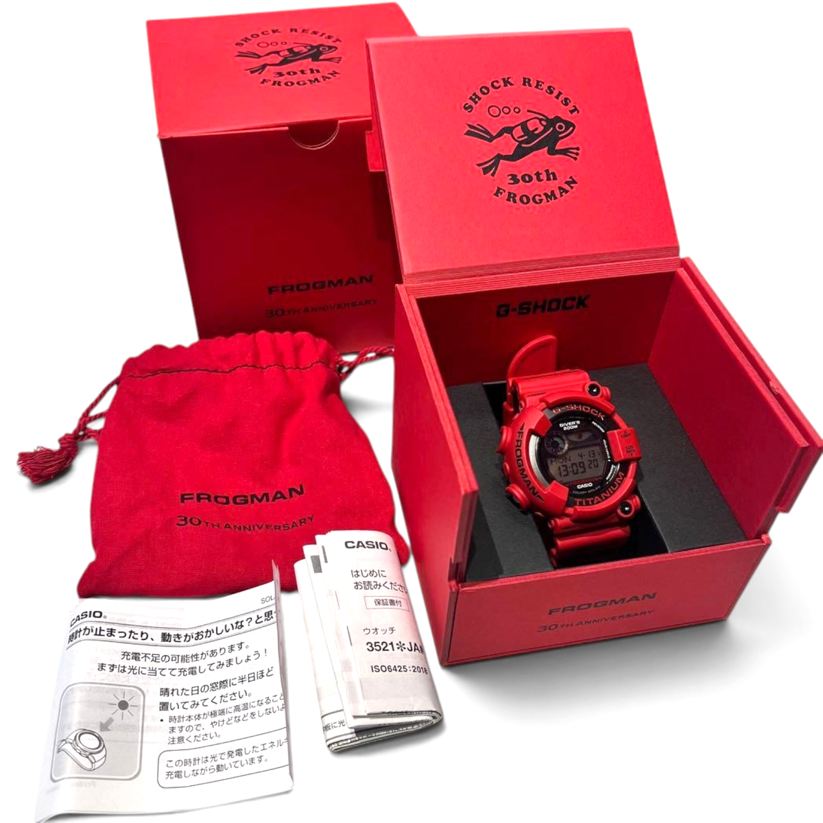 Sandmnnchen  ザントマン 赤マント28cm 東ドイツDDR Casio G-Shock Frogman GW-8230NT-4JR 30th Anniversary Red Solar