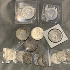 Canadian Silver $1 Dollar and half dollars. Coins Collection.