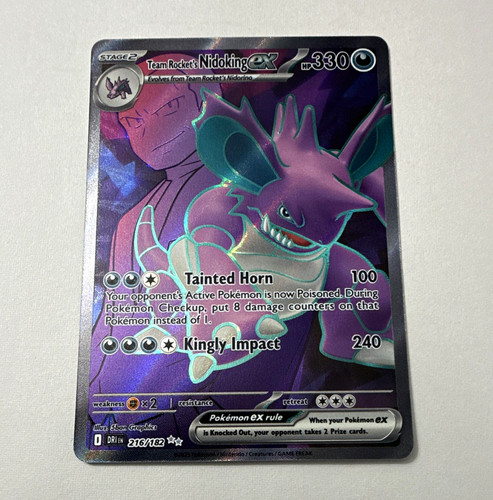 Team Rocket’s Nidoking ex 216/182 Destined Rivals Ultra Rare Holo Eng