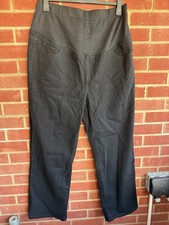 Boohoo Maternity Over The Bump Straight Leg Jeans Size 16 Black Denim BNWT