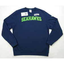 Nike Seattle Seahawks Mens Sweatshirt Size Medium Blue Crew Neck Pullover NFL