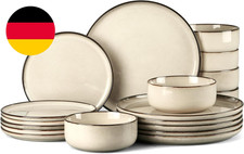 Homikit Geschirr Set 6 Personen, 18-Tlg Reaktive Glasur Geschirrset, Steinzeug T